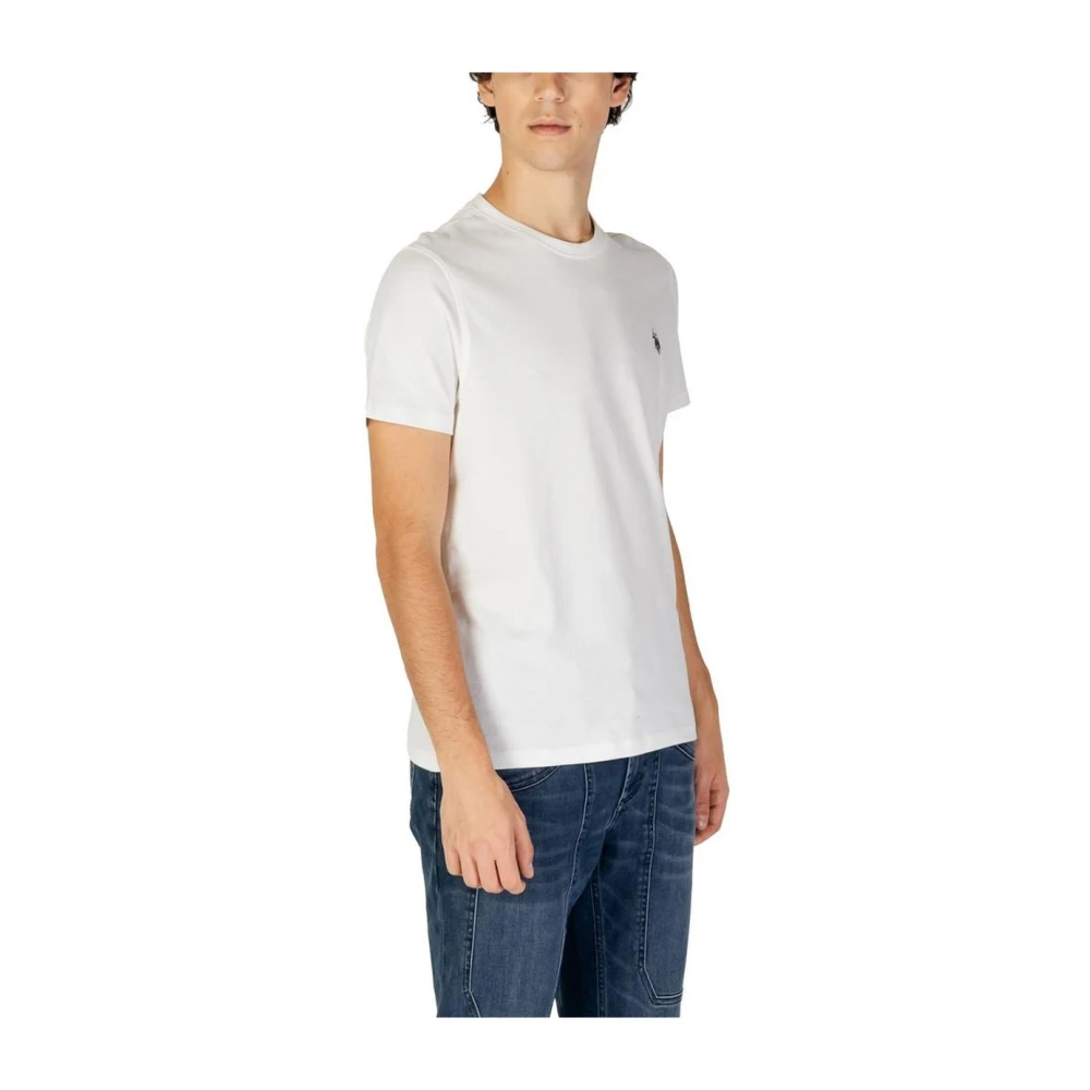 U.s. Polo Assn. Witte Katoenen Crew Neck Tee White Heren