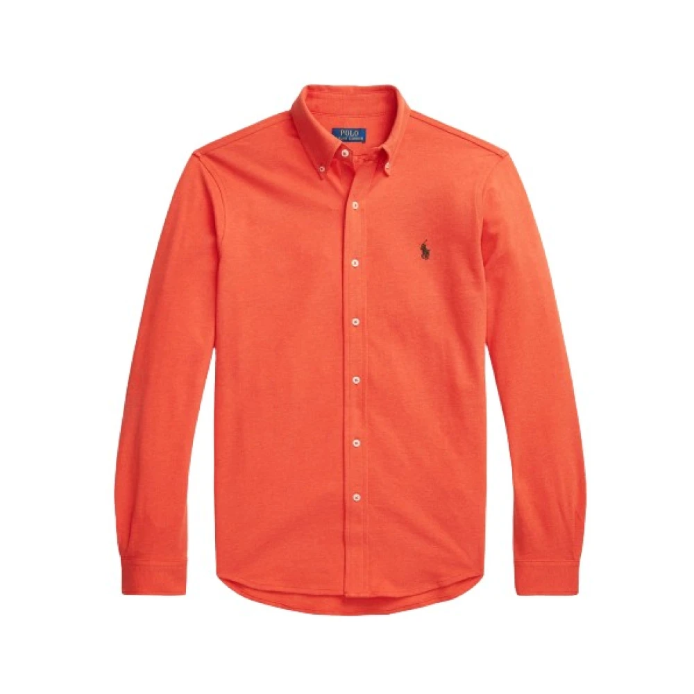 Polo Ralph Lauren Klassieke Katoenen Piqué Overhemd Orange Dames