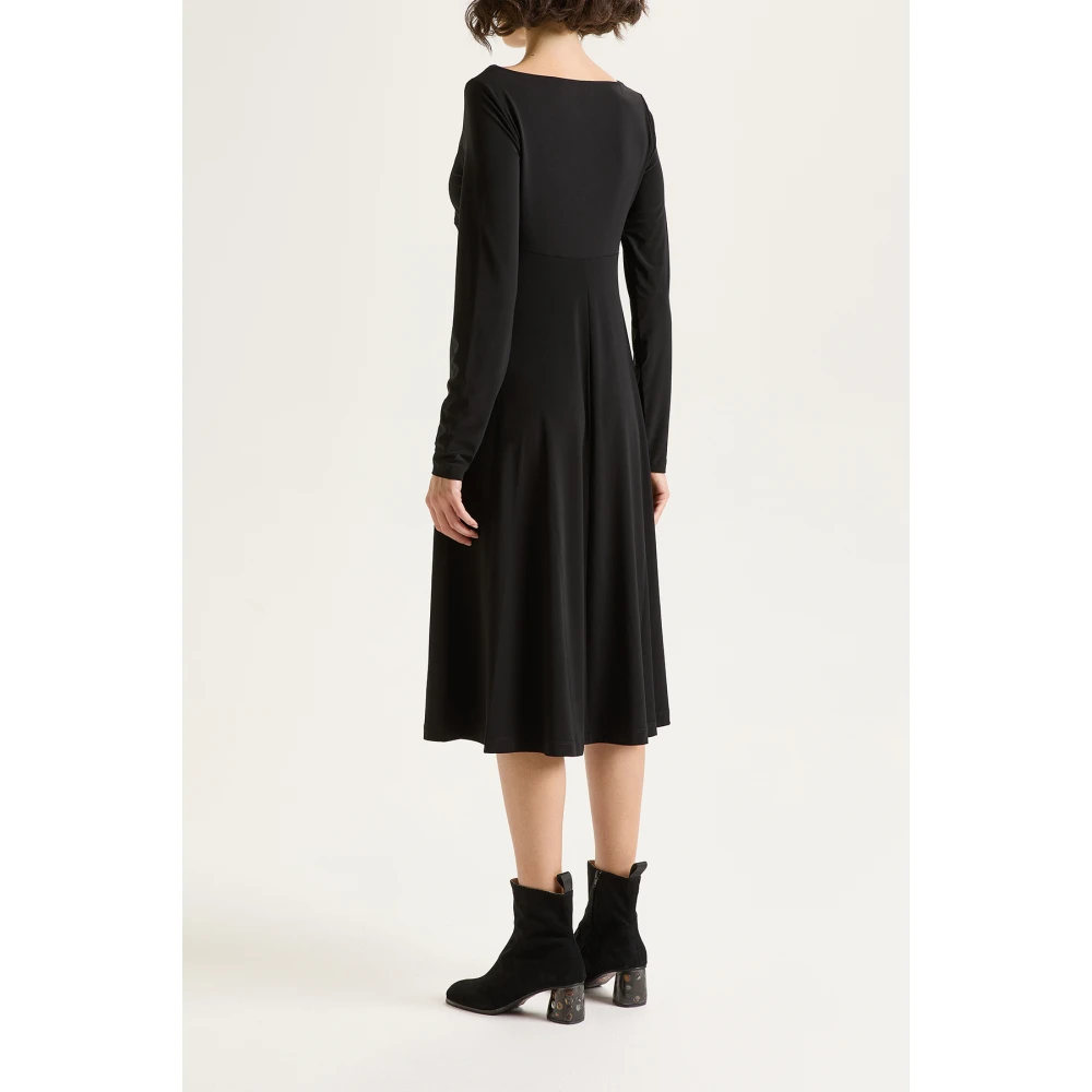 Maliparmi Tecno Jersey Jurk Black Dames