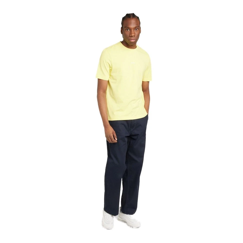 Hugo Boss Gele Katoenen T-shirt met korte mouwen Yellow Heren