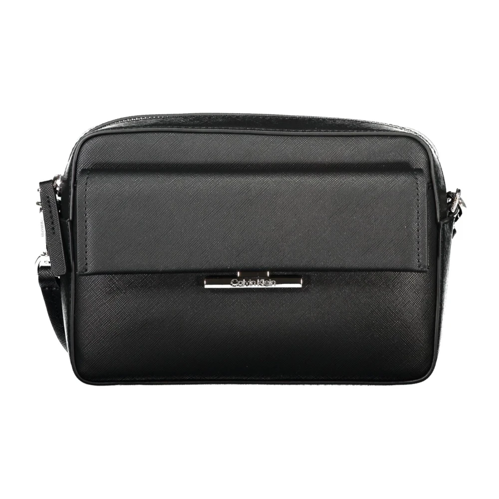 Calvin Klein Svart Dam Crossbody Väska Tryckknapp Stängning Black, Dam