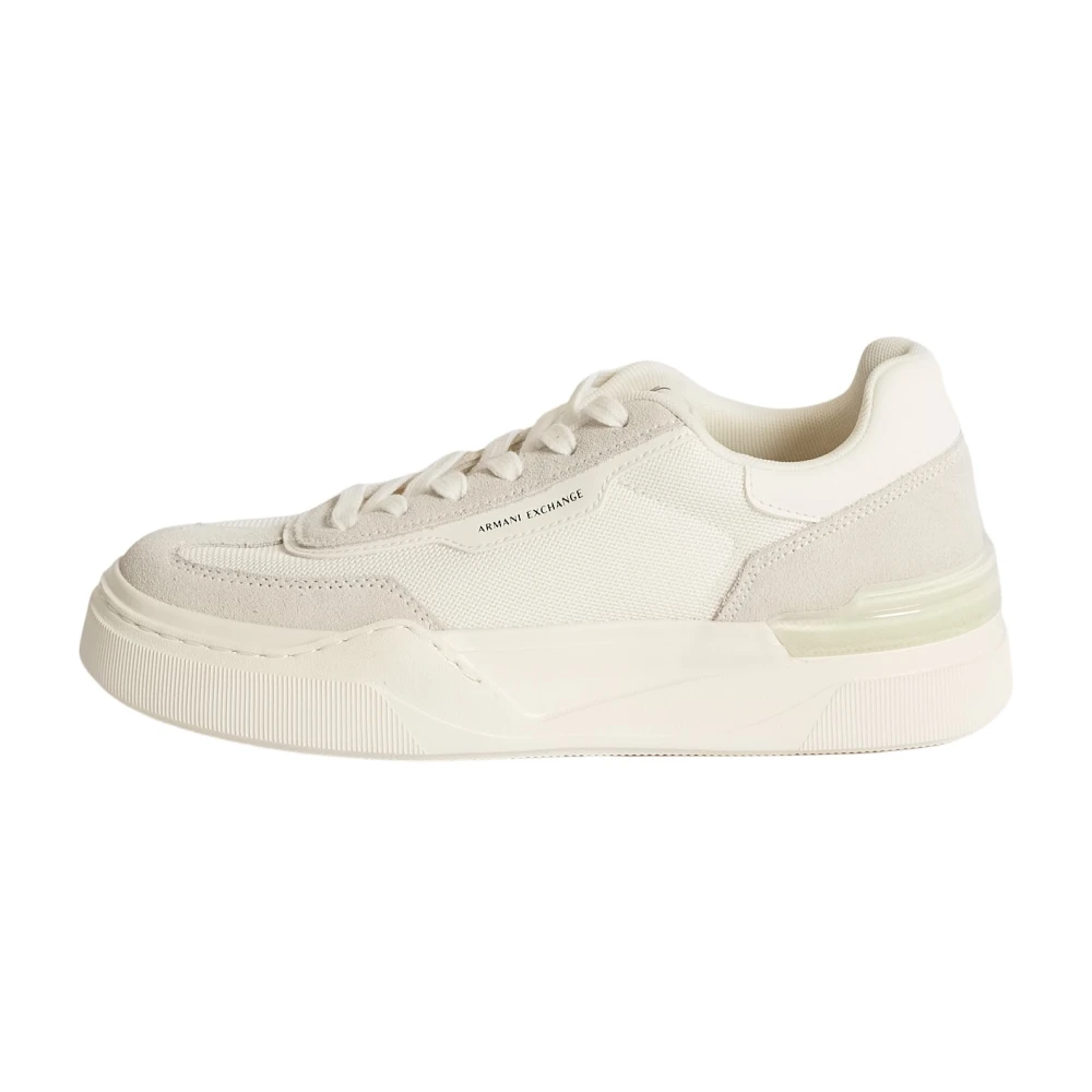 Armani Exchange AX Sneakers met Contrast Hak Heren Schoenen Wit