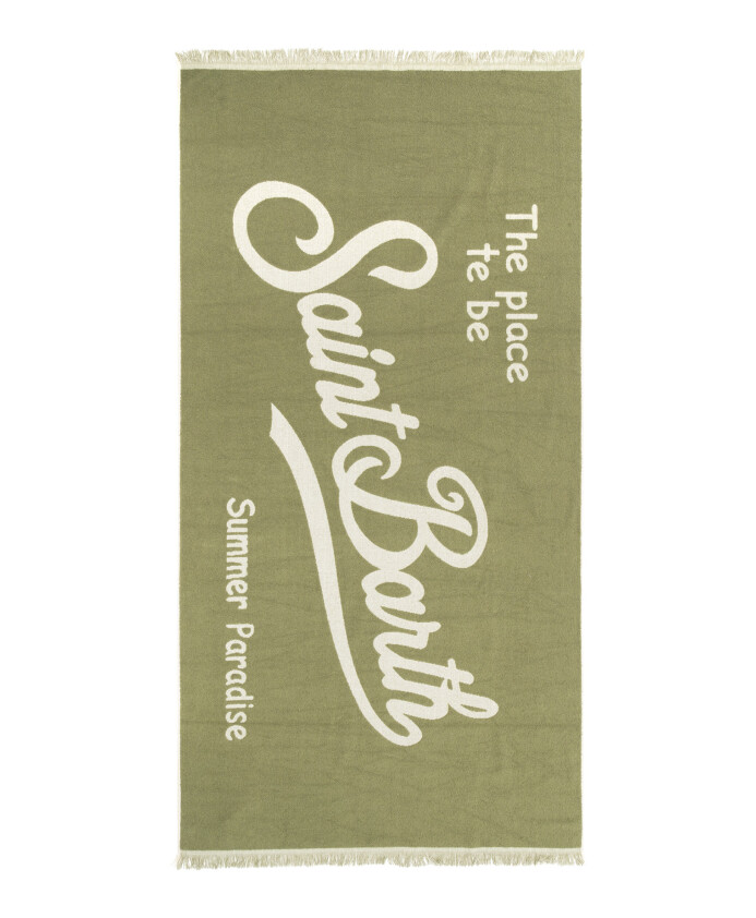 serviette-de-plage-en-terry-a-rayures-avec-logo
