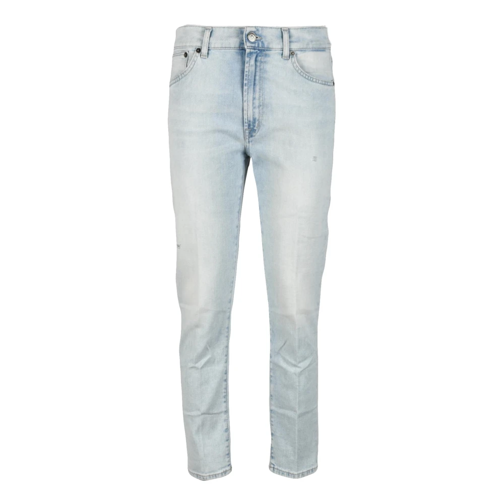 Dondup Slim Fit Jeans met ritssluiting Blue Dames