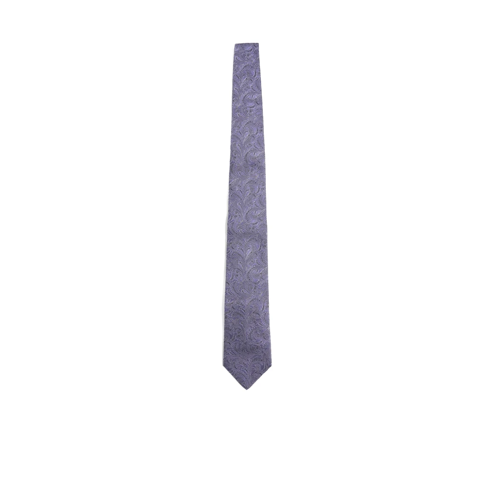 BRUNELLO CUCINELLI Paarse Zijden Stropdassen Purple Heren