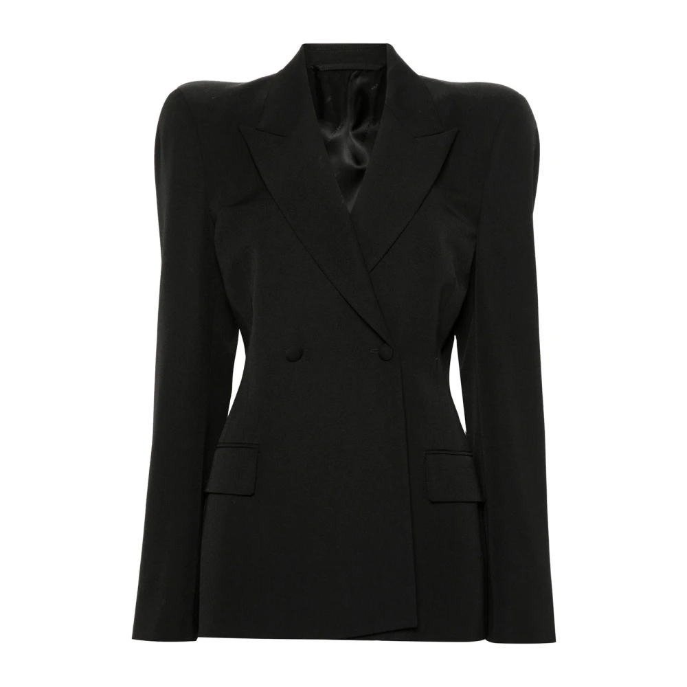 Balenciaga Zwarte wollen blazer Black Dames
