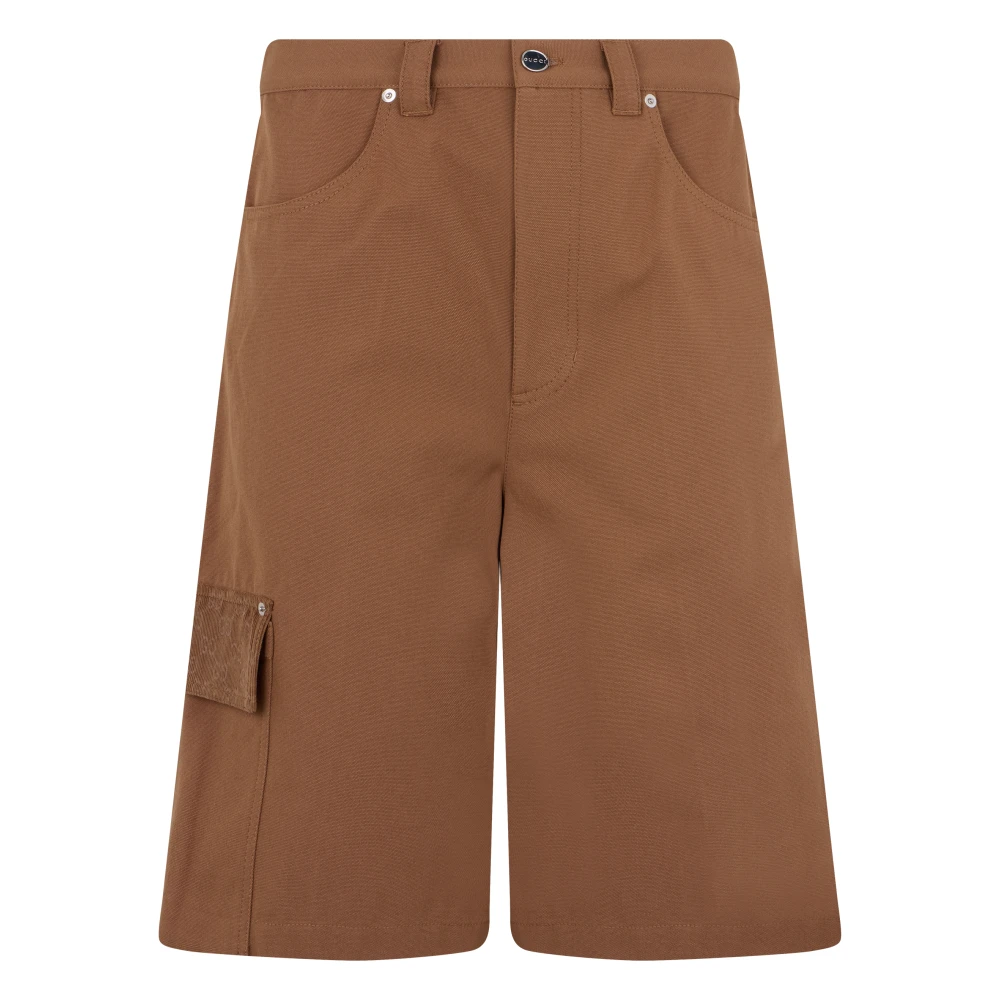 Gucci Brown Cotton Bermuda - Male - Casual Shorts - M - Shorts