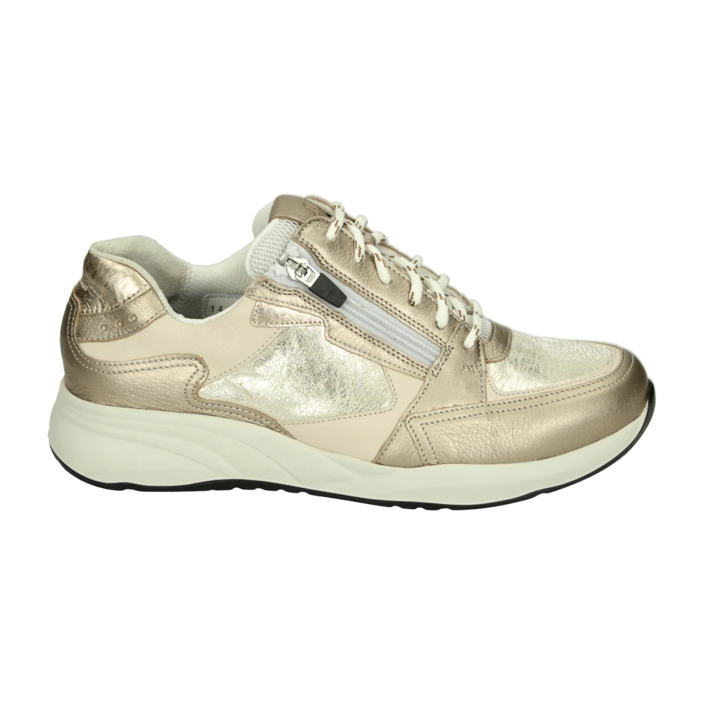 Durea Sportieve Lage Damesschoenen in Brons Dames Schoenen Beige