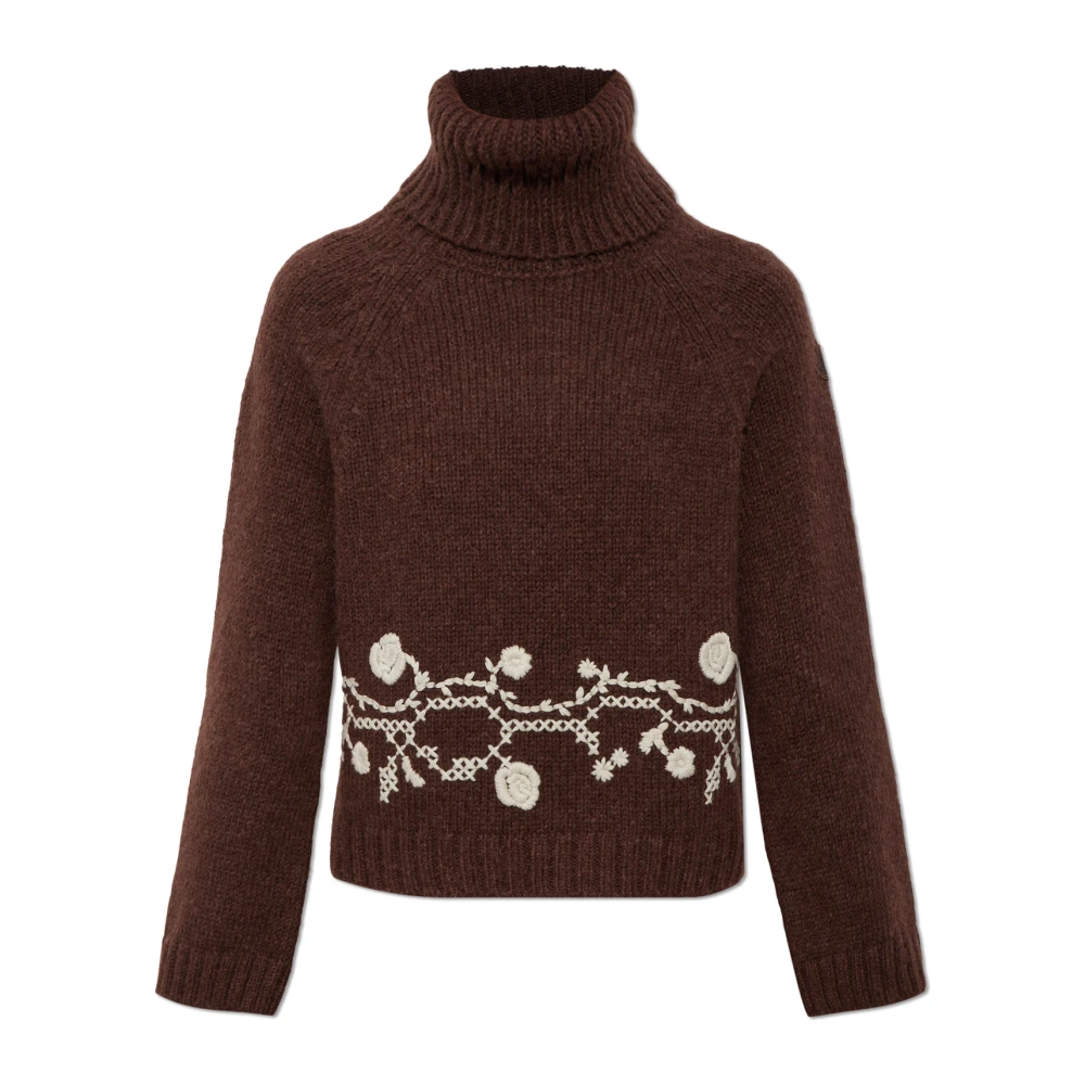 Moncler Damen Braun Rollkragenpullover - Bild 3