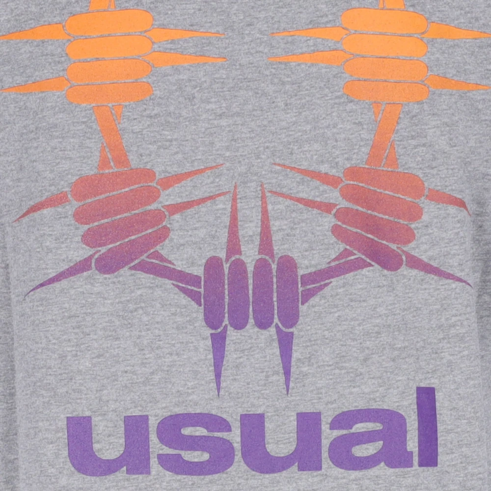 Usual Gradient Tee Grey Regular Fit T-shirt Gray Heren