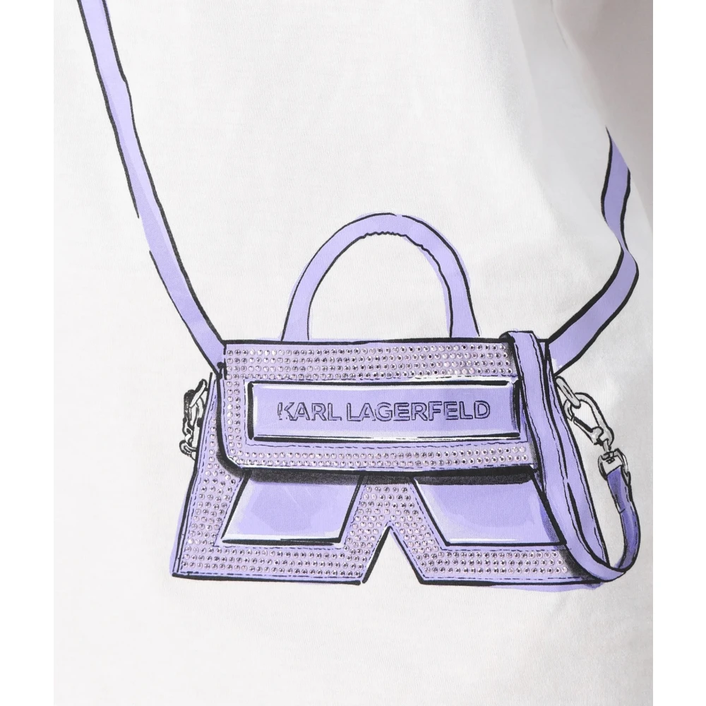 Karl Lagerfeld Baltisch T-shirt met tas ontwerp White Dames