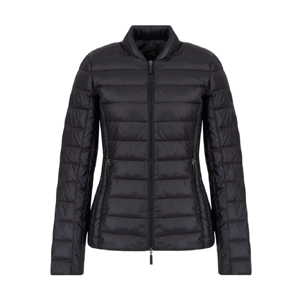 Armani Exchange Women's Black Shiny Fabric Down Jacket - Down Jackets - Xs - Jackets