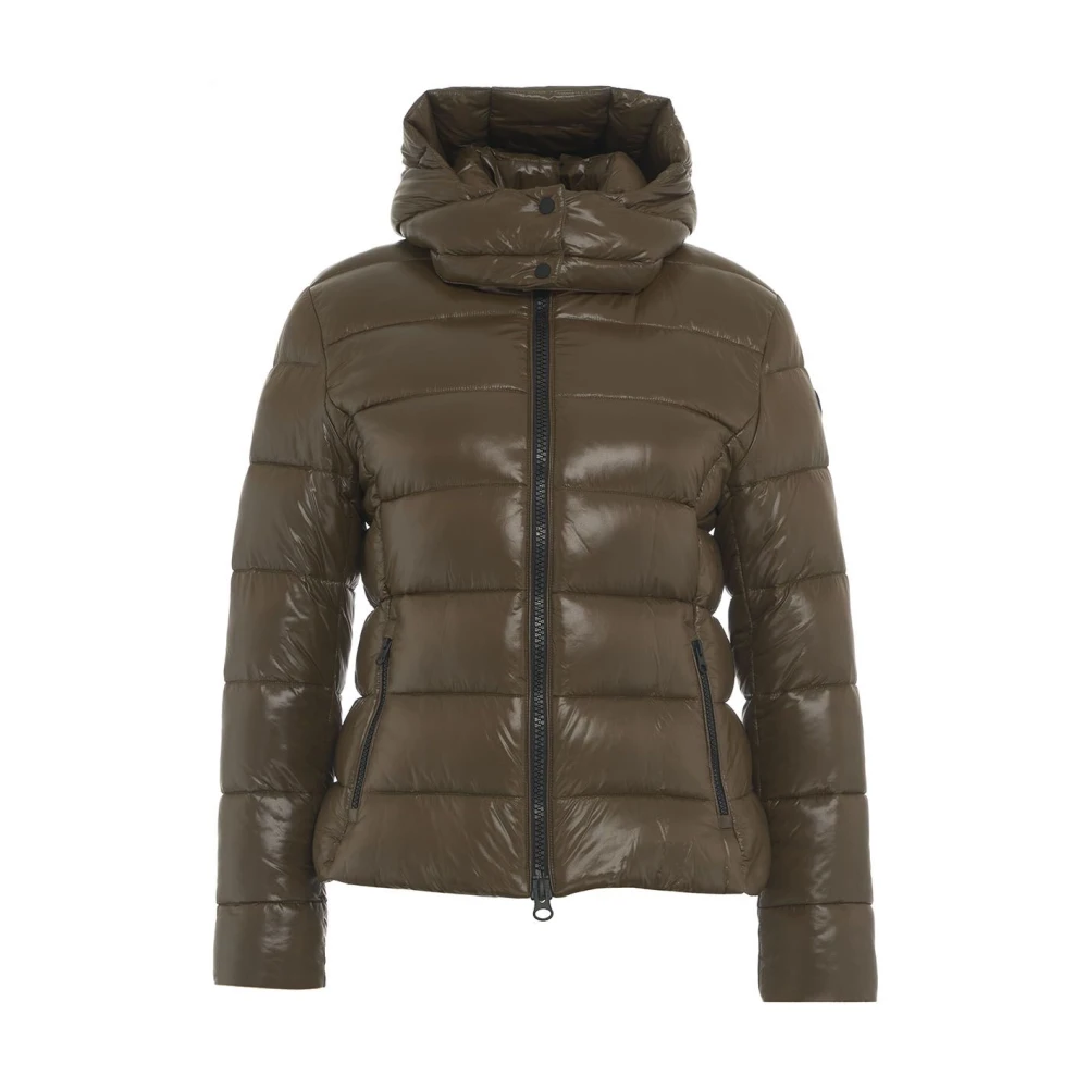 Save The Duck Gewatteerde Eco Donsjas met Capuchon Green Dames