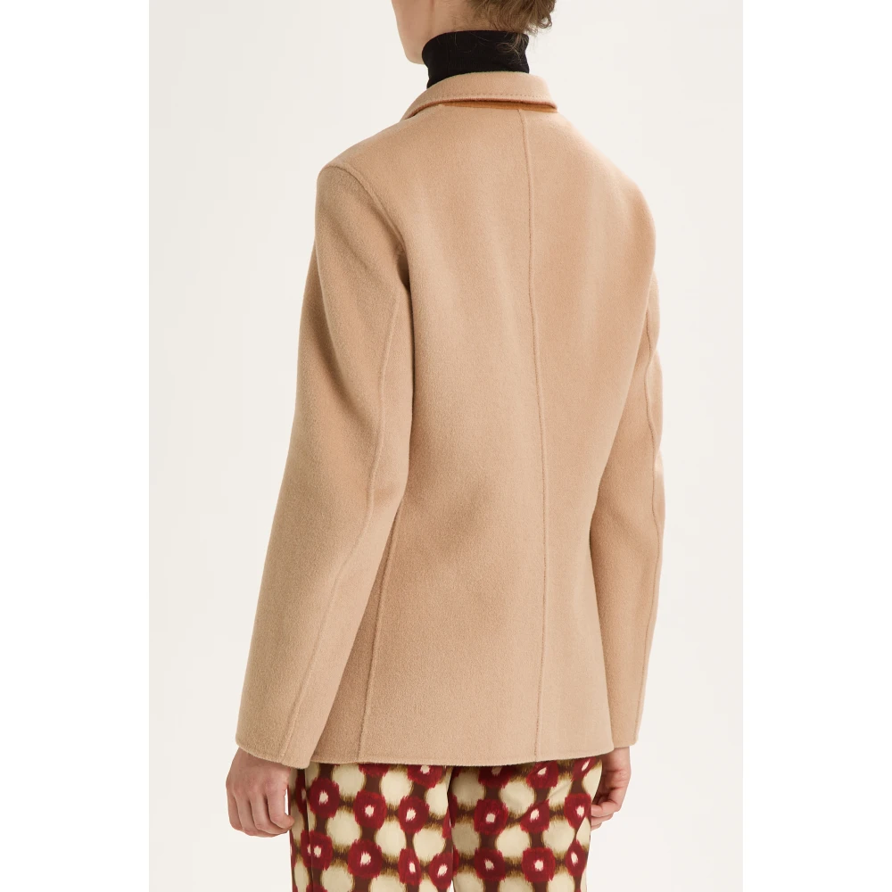 Maliparmi Omkeerbare Wollen Jas met Revers Beige Dames