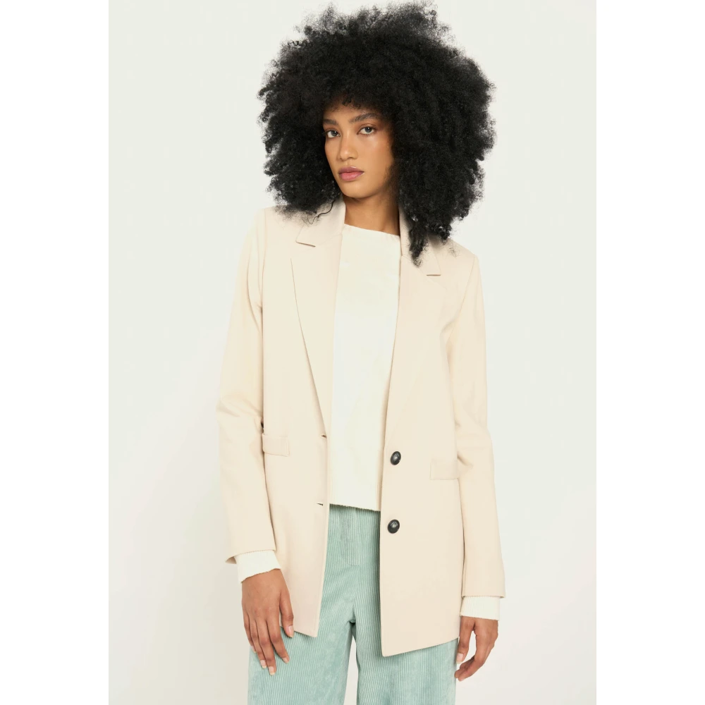 Vicario Cinque Relaxed fit jas Rima Beige Dames