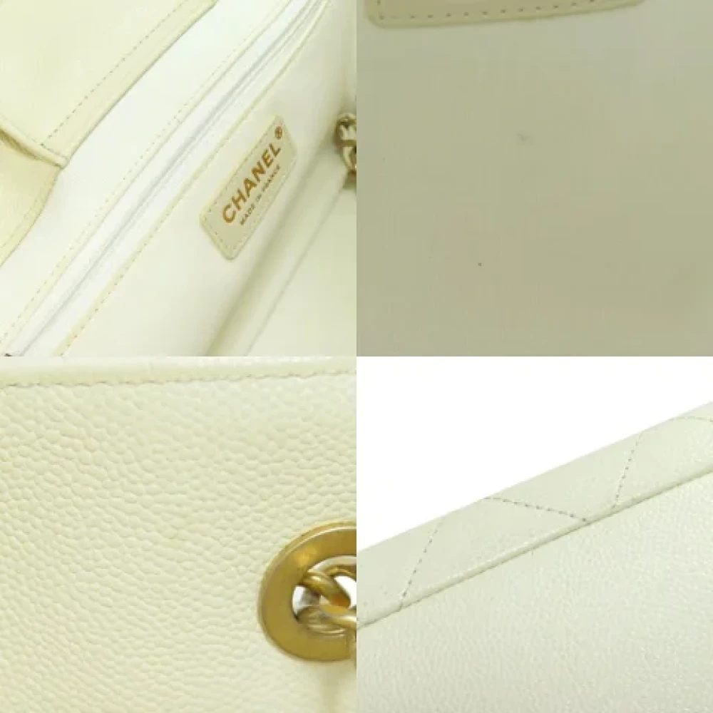 Chanel Vintage Pre-owned Leather totes White Dames
