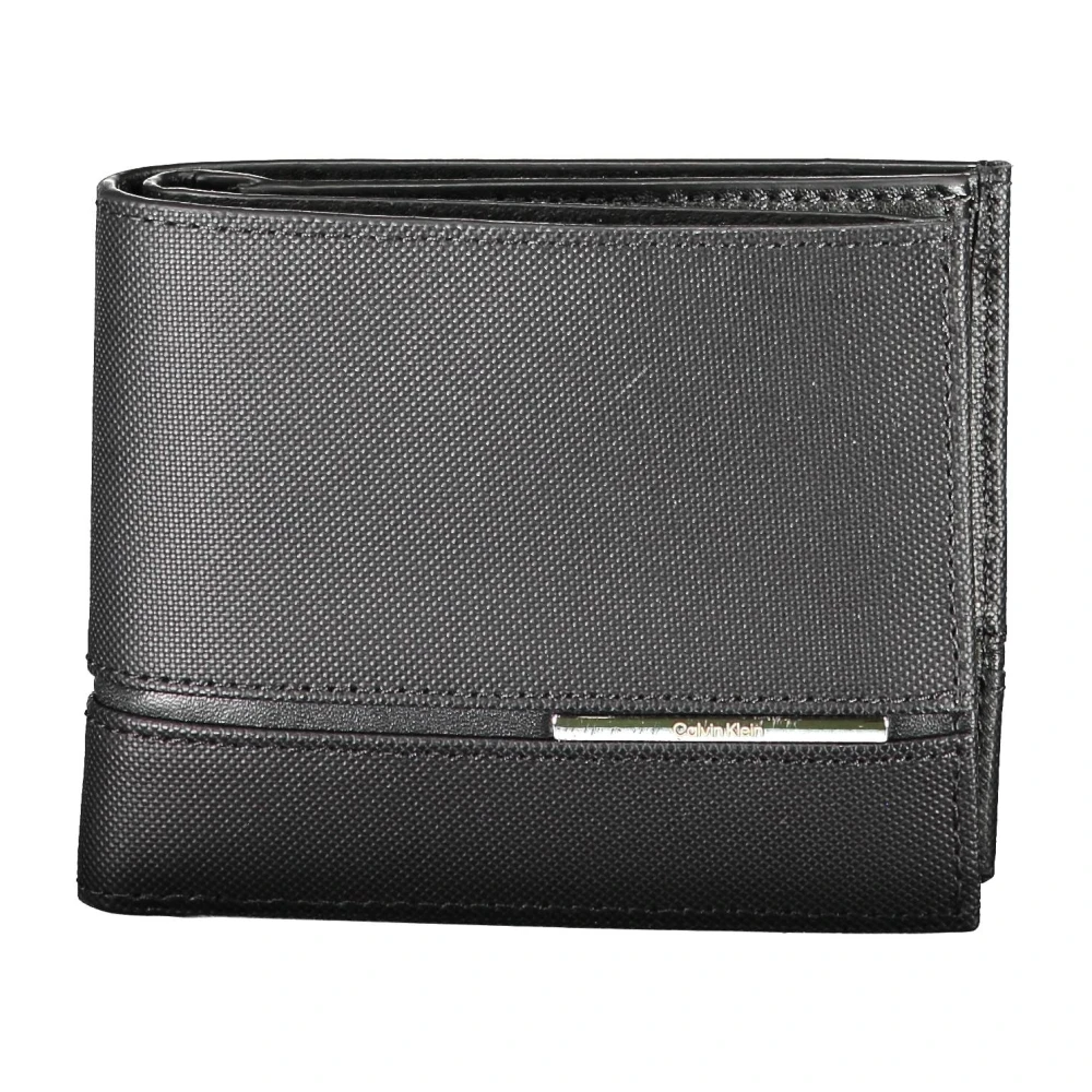 Calvin Klein Men's Black Slim Plaque Bifold Wallet