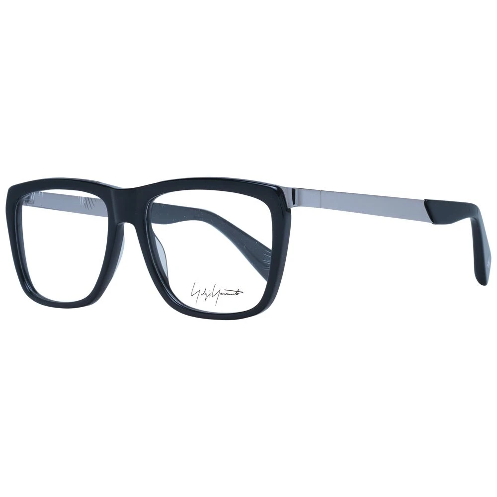 Yohji Yamamoto Men's Black Glasses, One Size, Square Optical Frames