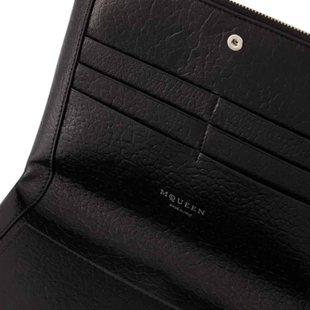 alexander mcqueen Leather clutches Black Dames