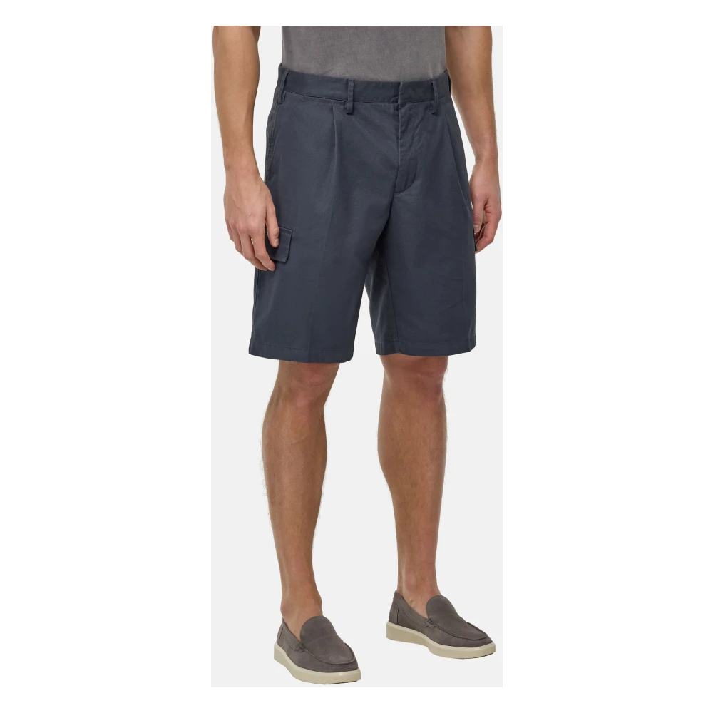 Boggi Milano Katoenen Bermuda Shorts Black Heren