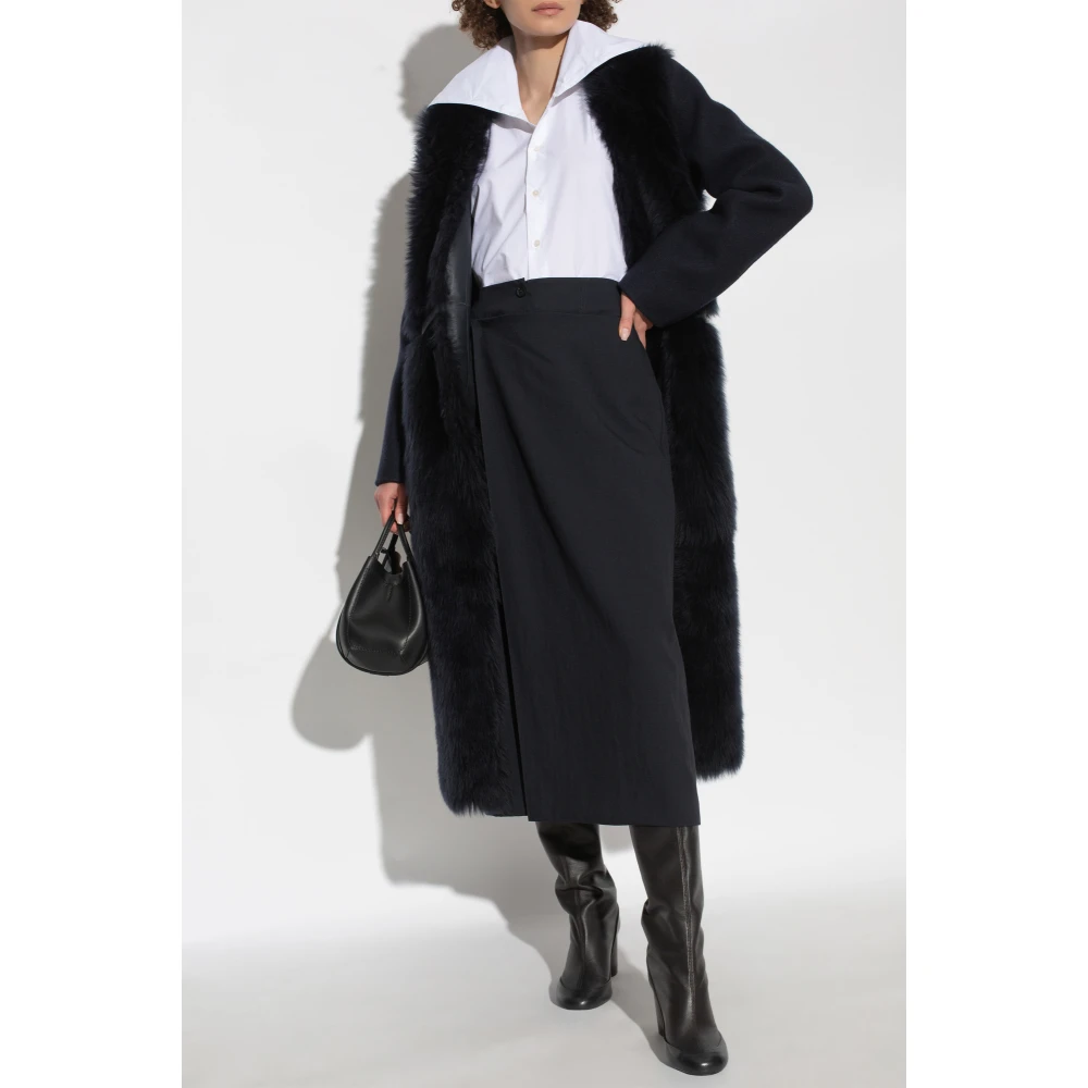 Fabiana Filippi Rok met plooi Blue Dames