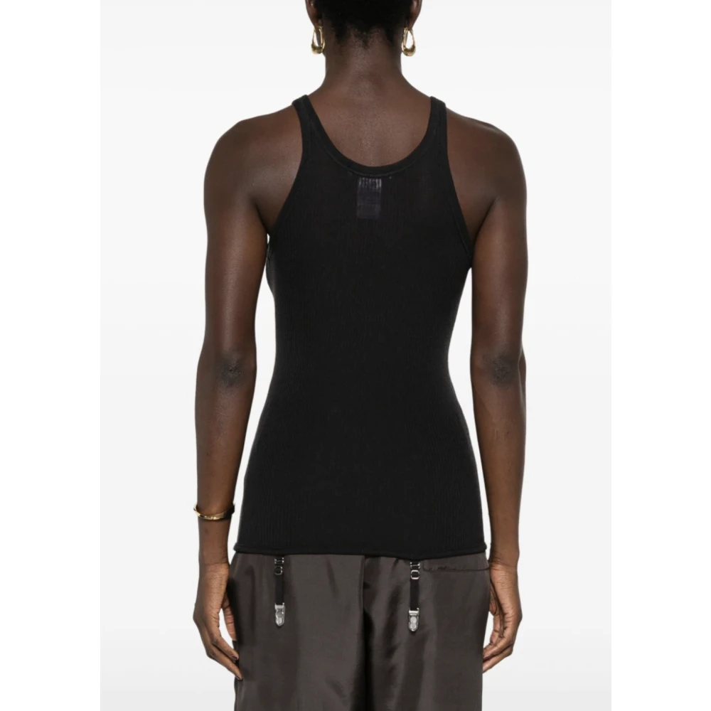 Lemaire Naadloze Tanktop met Bretels Black Dames