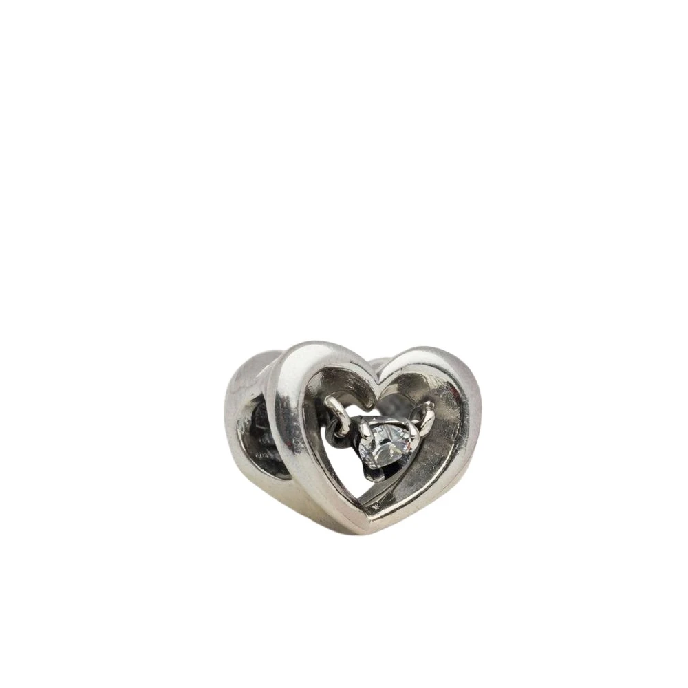 Pandora Gray Jewellery, Female, One Size, Radiant Heart & Floating Stone Charm