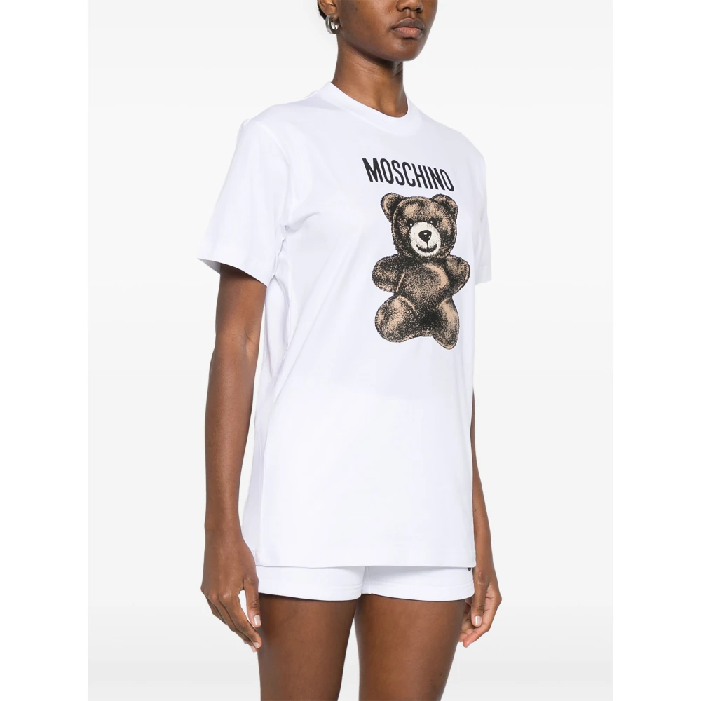 Moschino Casual Katoenen T-Shirt voor Mannen White Dames