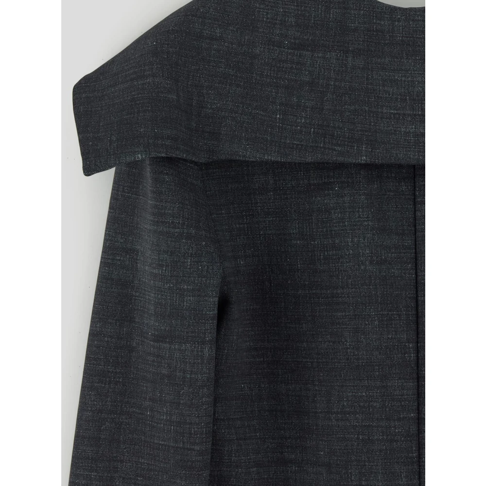 Philosophy di Lorenzo Serafini Elegante Crewneck Jurk van Polyamide Black Dames