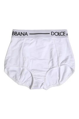 Dolce & Gabbana Vita med Logotyp Coulotte Trosunderdelar
