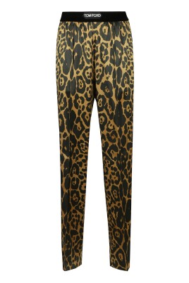 animal-print-velvet-elastic-waist-pants