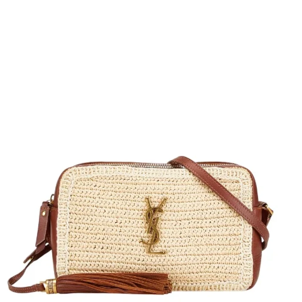 Yves Saint Laurent Vintage Pre-owned Fabric shoulder-bags Beige Dames