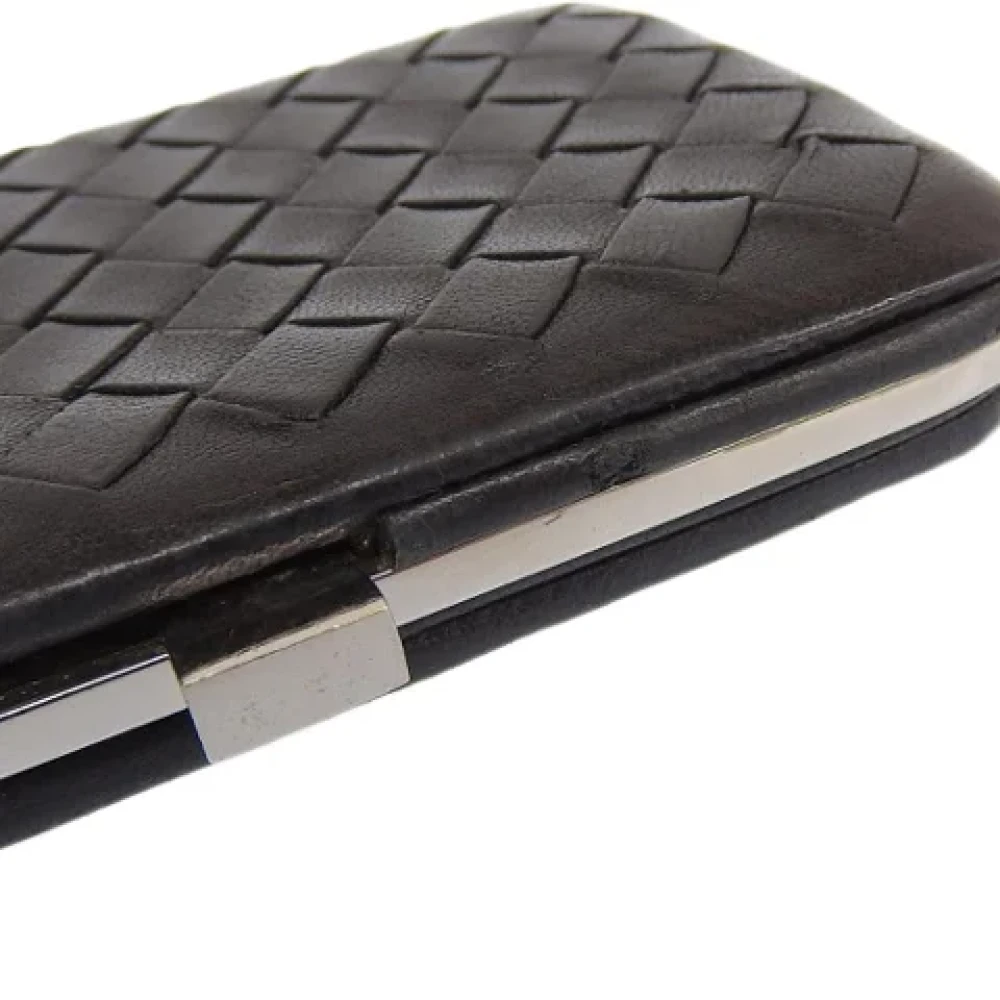 Bottega Veneta Vintage Pre-owned Leather wallets Black Dames