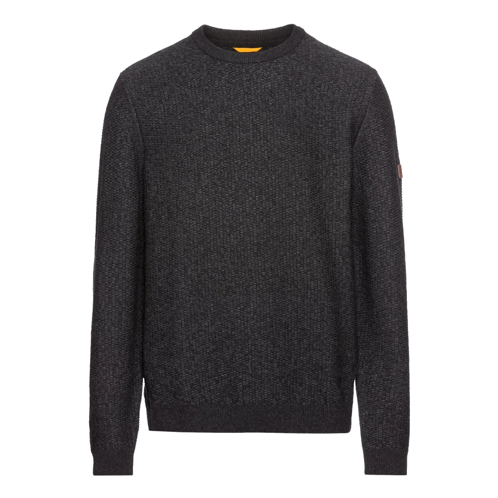 camel active Katoenmix Gebreide Trui Black Heren
