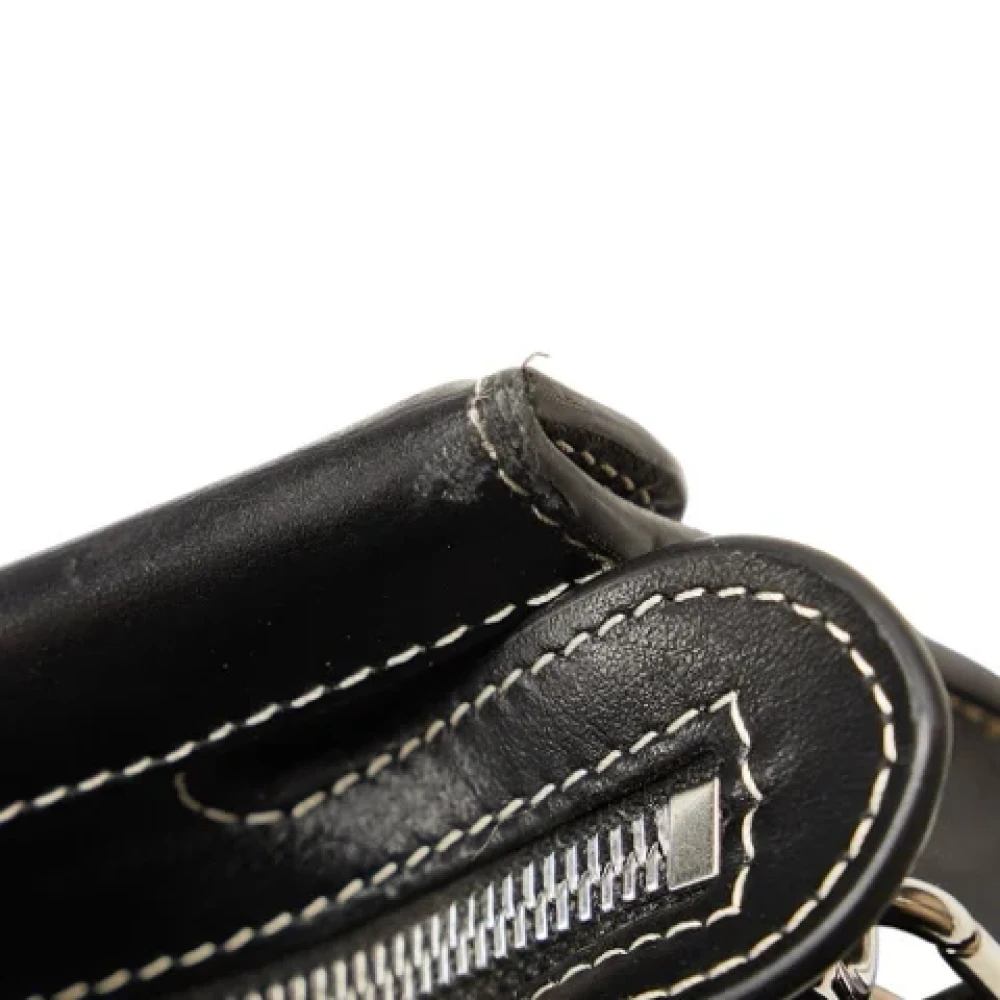 Burberry Vintage Pre-owned Canvas shoulder-bags Black Dames