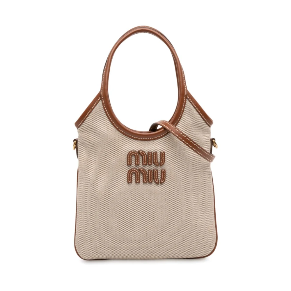 Miu Miu Pre-Owned Women's Brown Pre-Owned Canvas Handbag