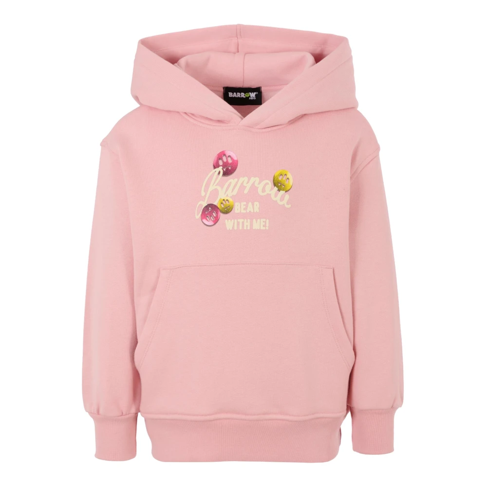 Barrow Pink Kids Sweatshirts, Unisex, 8 Y, Smiley Bear Hoodie
