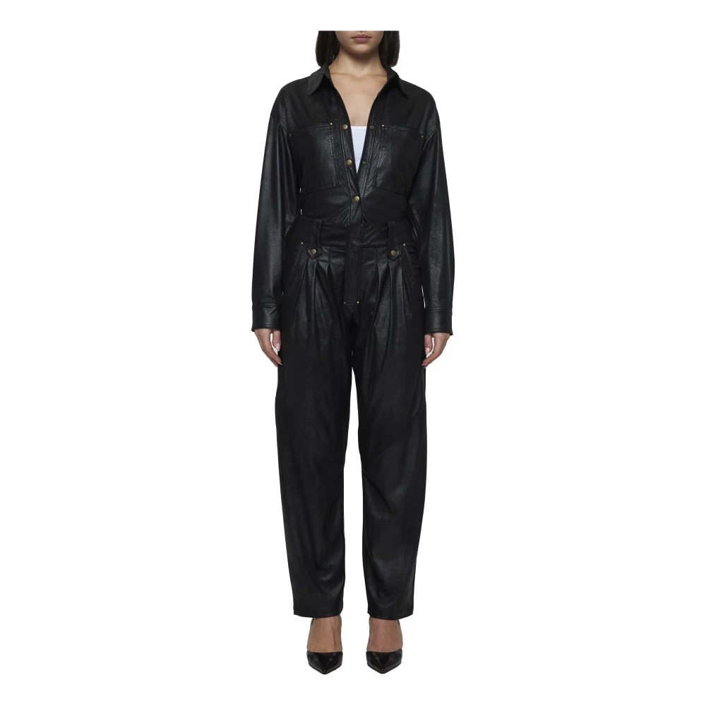 Isabel marant Zwarte Faux Suede Shirt Black Dames