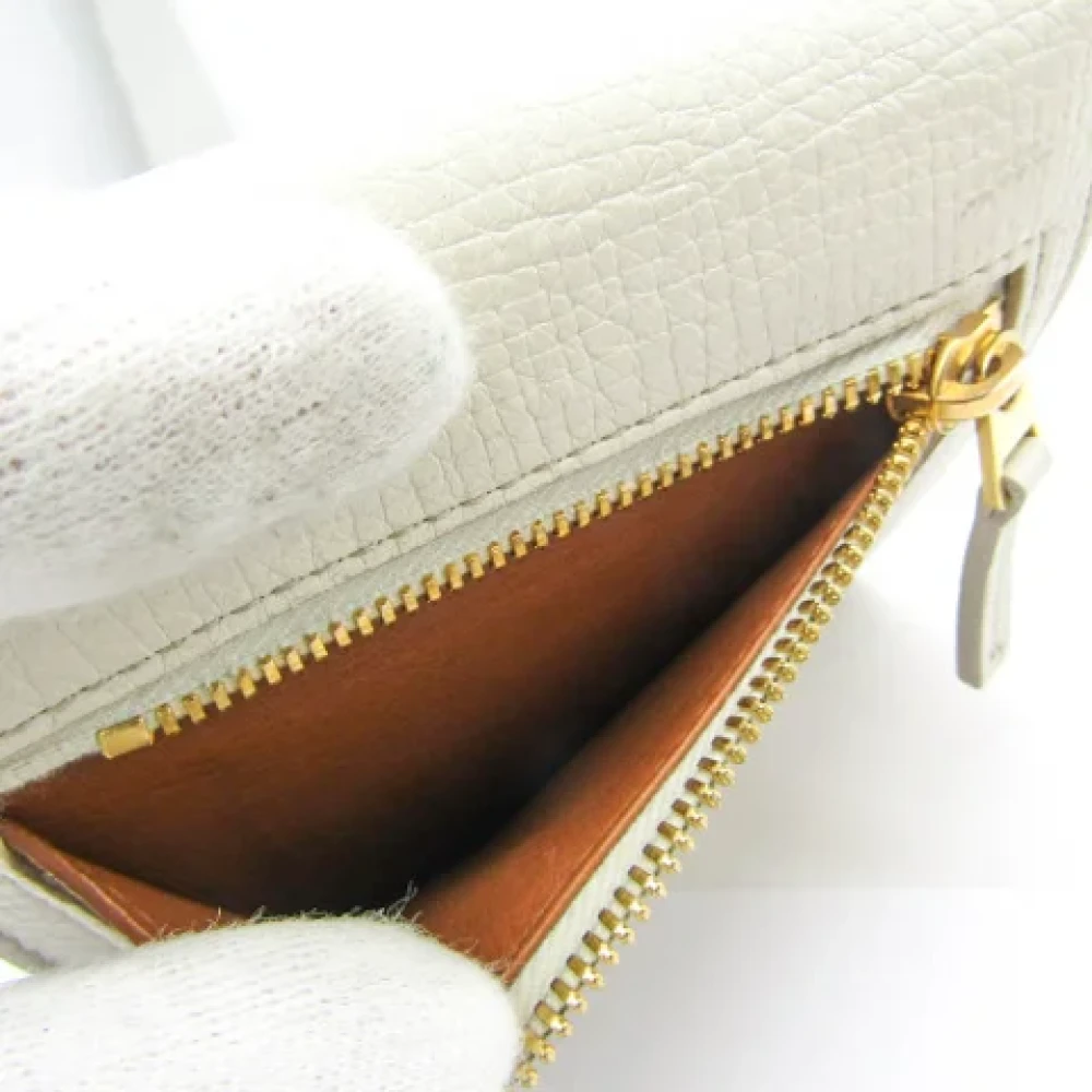 Bottega Veneta Vintage Pre-owned Leather wallets Beige Dames