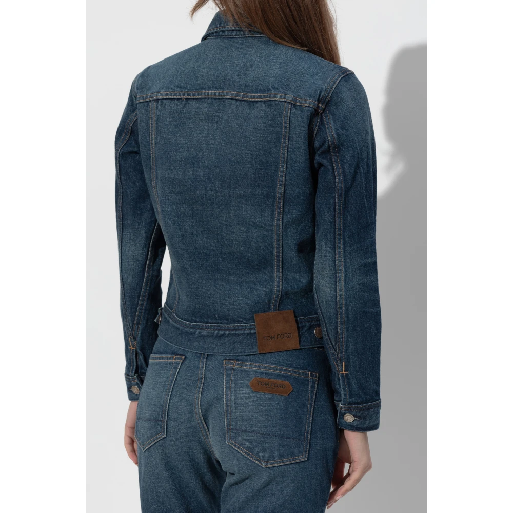 Tom Ford Denim jas Blue Dames
