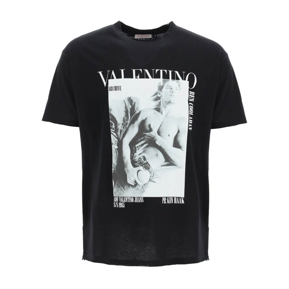 Mens black shop valentino t shirt