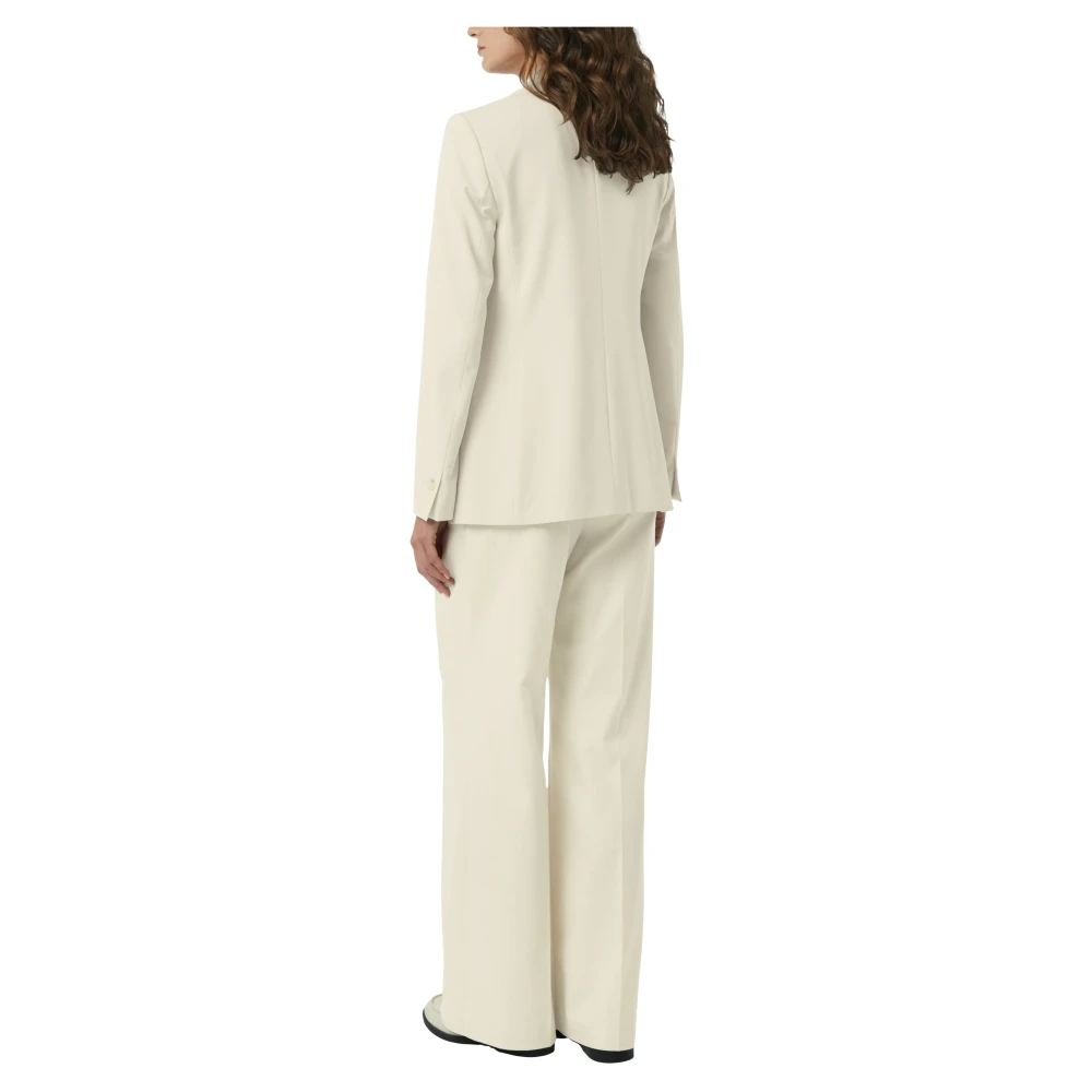 comma Blazer met knoop en reverskraag Beige Dames