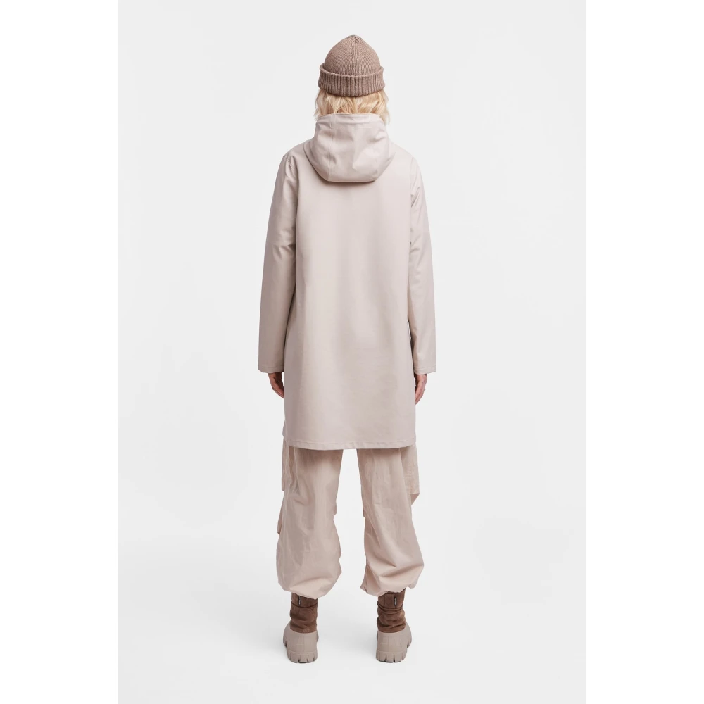 Stutterheim Lichtgewicht Waterdichte A-Lijn Regenjas Beige Dames