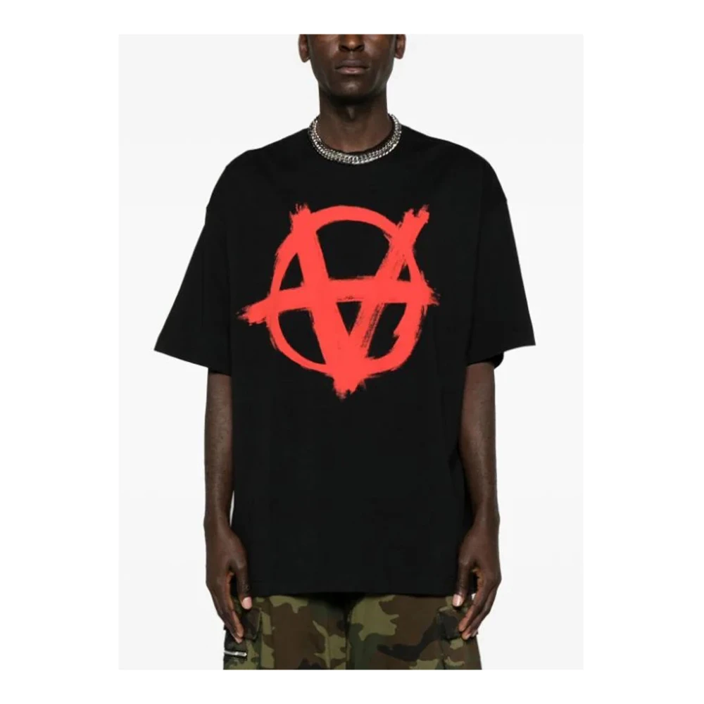 Vetements Anarchie Katoenen T-shirt Black Heren