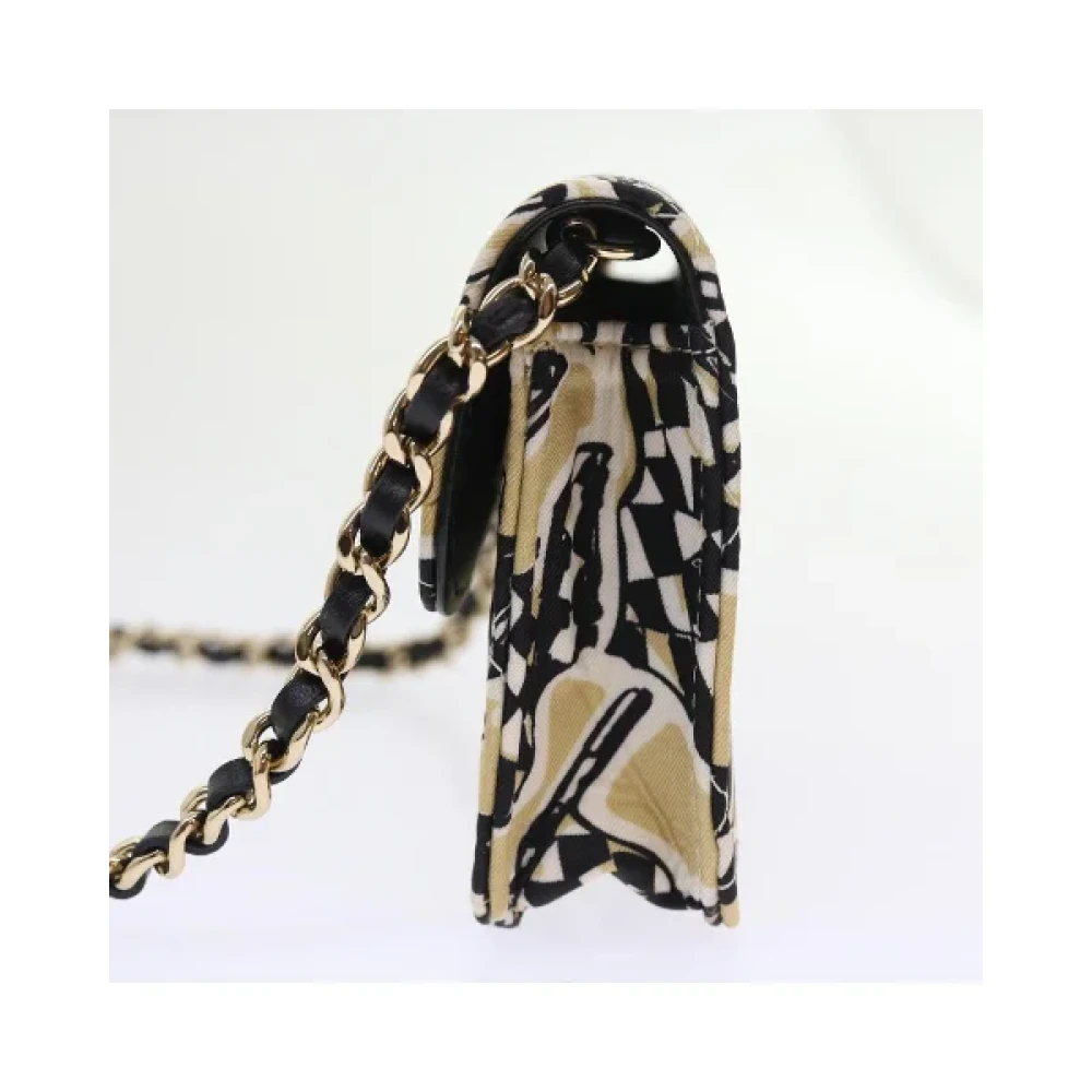 Chanel Vintage Pre-owned Cotton chanel-bags Beige Dames