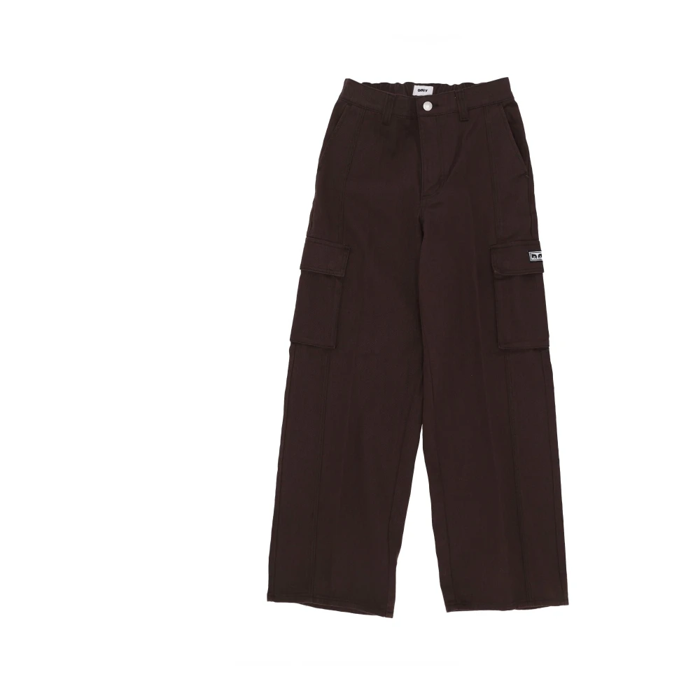 Obey Cargo Denim Pant in Java Brown Dames