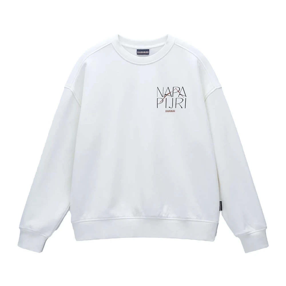 Napapijri Mjuk och Snygg Oversized Sweatshirt White, Dam