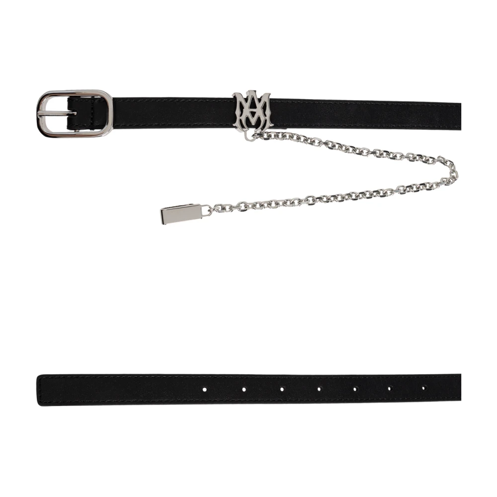 Amiri Leren riem Black Dames