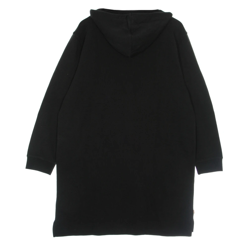 Timberland Zwarte Fleece Hoodie Jurk Black Dames