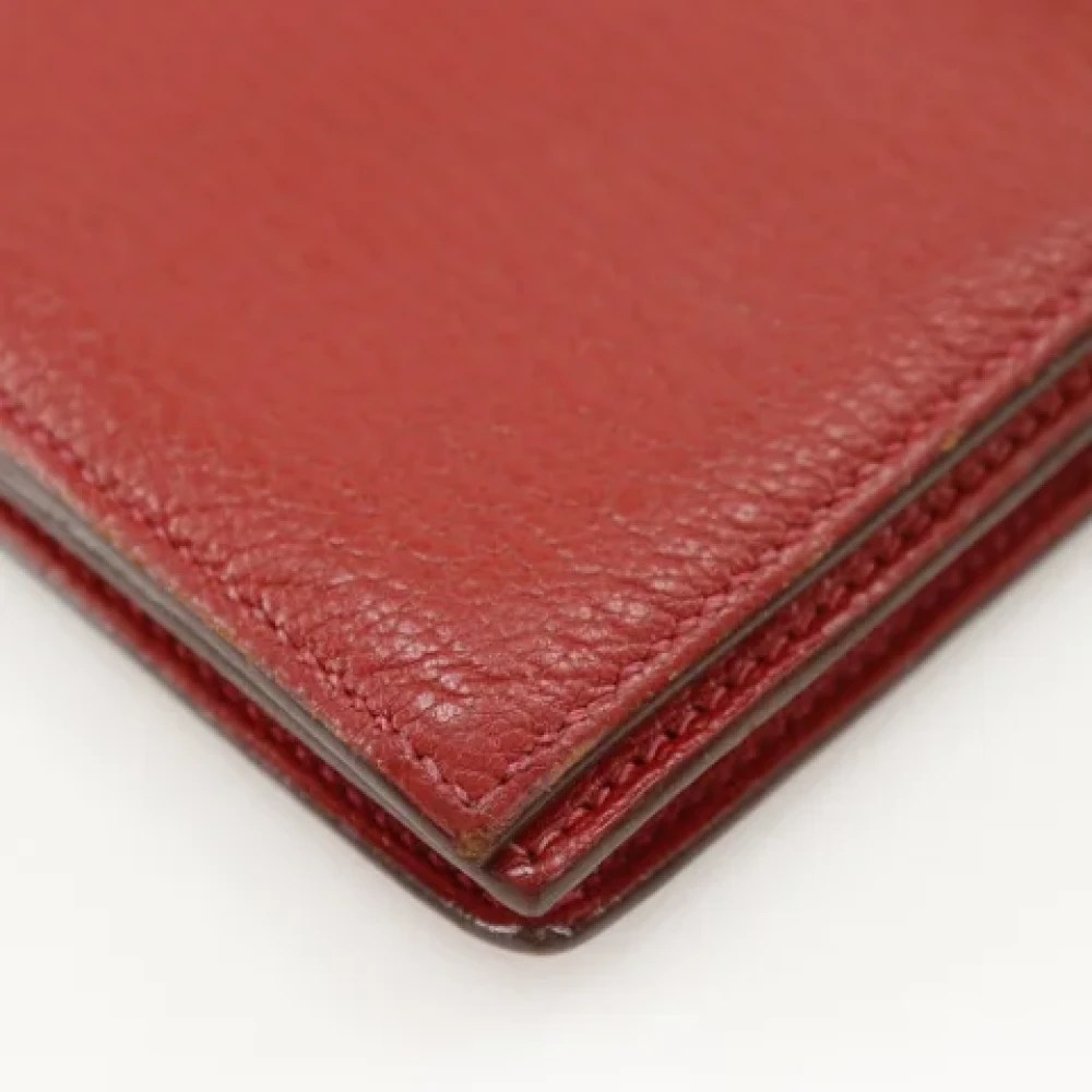 Hermès Vintage Pre-owned Fabric wallets Red Dames